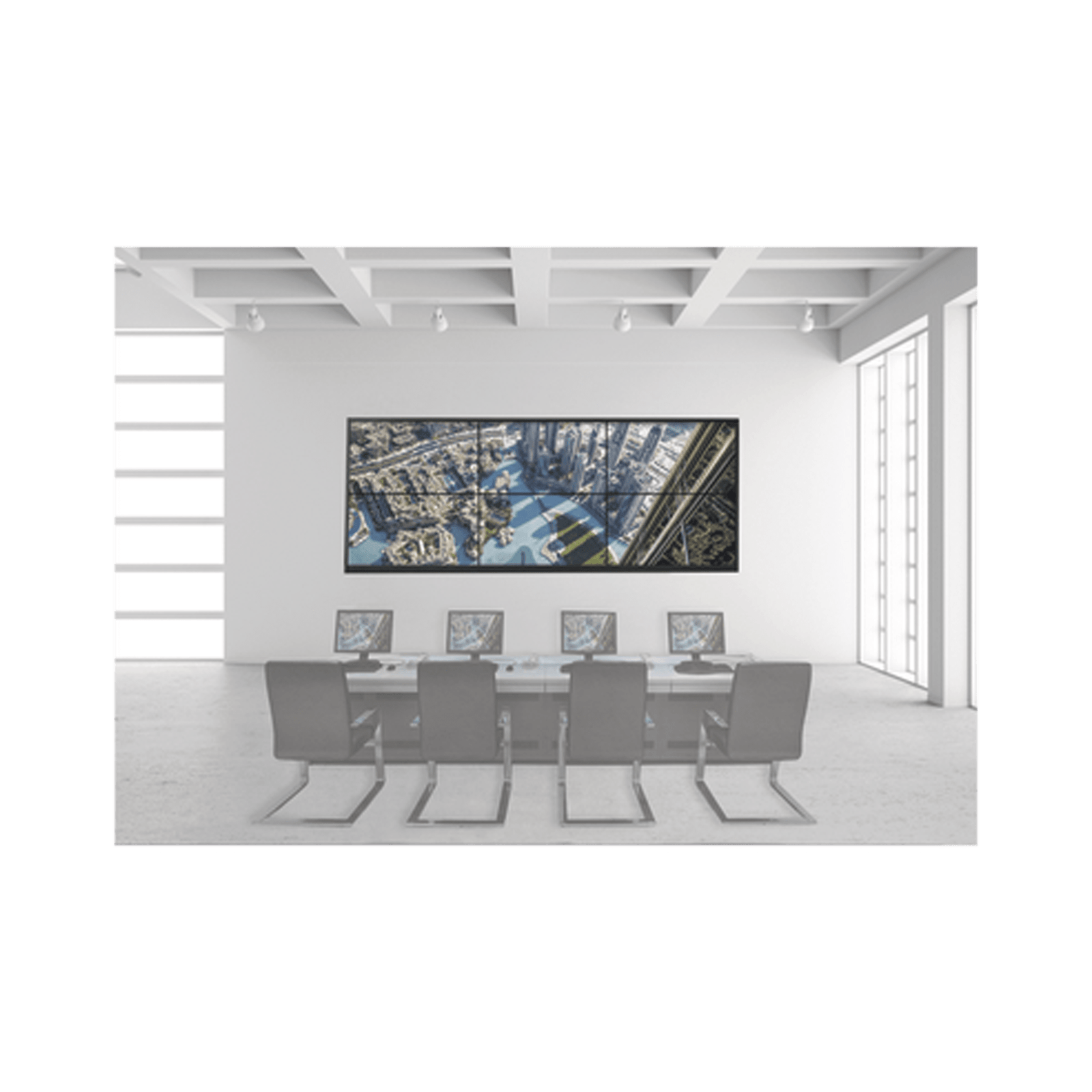 Kit Videowall 3X2 / Incluye 6 Pantallas de 55 / Decoder / Base de Piso / Accesorios de Instalación