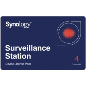 Licencias de Dispositivos de Vigilancia Synology | Paquete de 4 Licencias | Compatibilidad con Cámaras IP, Módulos de E/S
