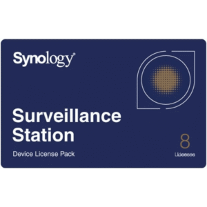 Licencias de Dispositivos de Vigilancia Synology | Paquete de 8 Licencias | Compatibilidad con Cámaras IP, Módulos de E/S