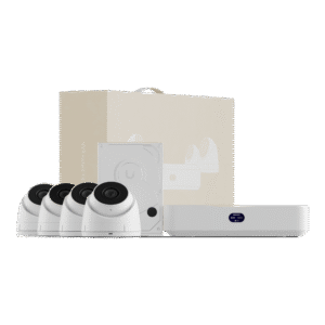 UniFi Protect UNVR Instant Kit ? Solución Todo en Uno con NVR Instant, 4 Cámaras G5 Turret Ultra y Disco Duro de 1 TB para
