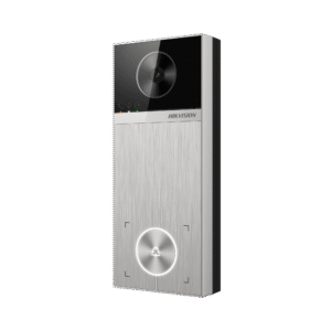 Estación de Puerta / 4 Megapixel / Ángulo de Visión 150° / Control de 2 Cerraduras / Desbloqueo por Tarjeta, Hik-Connect y
