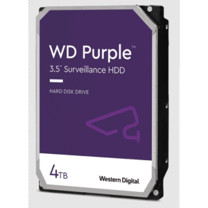 Disco Duro WD Purple Surveillance / 4TB / SATA 6Gb/s / 3.5 / Tecnología AllFrame / 180TB año Workload / Soporte 64 Cámaras