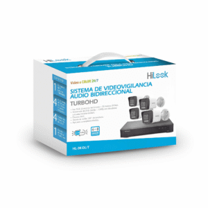 [Dual Light] Kit TurboHD 3K (5 Megapixel Lite) / DVR 4 Canales / 4 Cámaras bala Dual Light / Audio bidireccional