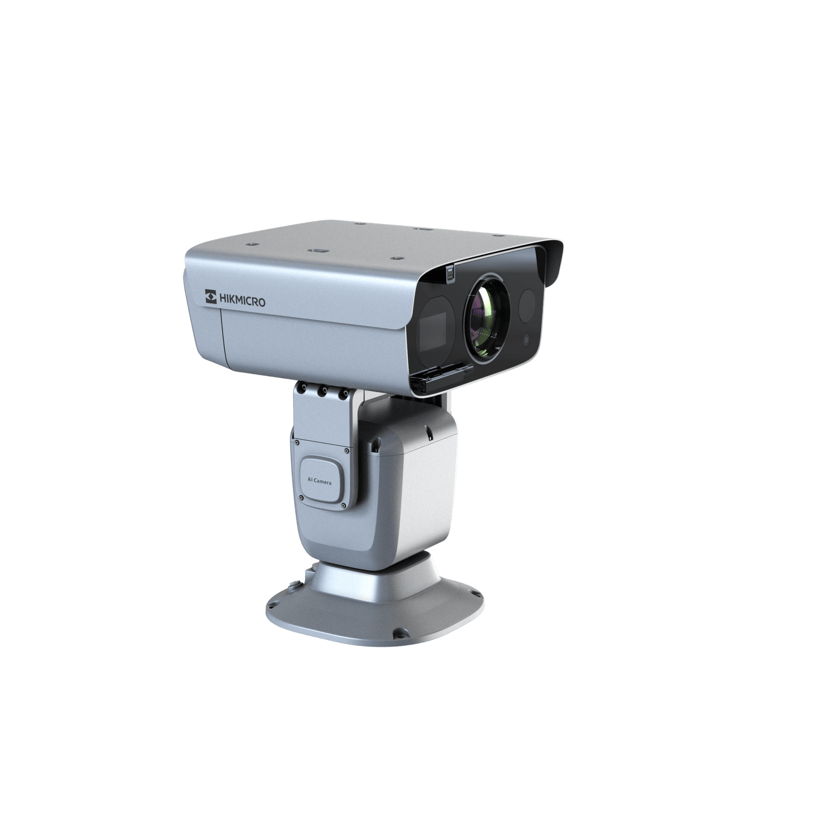 PTZ Punta de Poste IP Dual / Lente Térmico 100 mm (640 X 512) / Lente Óptico 56X Zoom (4 MP) / 800 mts IR Laser / 36 VCC