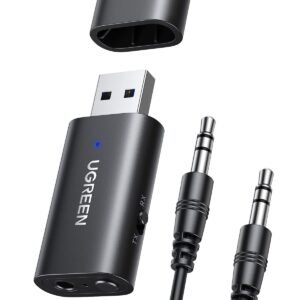 Adaptador de transmisor/receptor Bluetooth UGREEN USB 2.0 a 3,5 mm con cable de audio