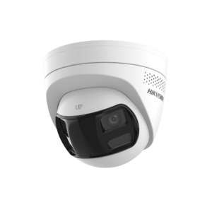 [PROTECCIÓN ACTIVA] Turret IP 6Megapixel / 2 Lentes de 2.8 mm (Imagen Panorámica 180°) / 30 mts IR / Exterior IP67 / Luz