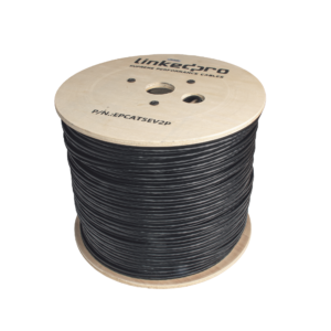 Bobina de Cable Siamés Cat5e CCA + 2 Cables Gruesos (16 AWG) para Alimentar Cámaras Más Lejos / 305 Metros (1000 Pies)
