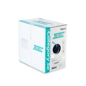 Bobina de Cable UTP 305 Metros (1000 Pies) de Cobre, NetKey, Gris Claro, Categoría 5e (24 AWG), Riser (CMR), de 4 Pares