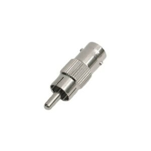 Adaptador en Línea para 75 Ohm, de Conector BNC Hembra a RCA Macho en Aplicaciones de Audio-Video para Cámaras, Monitores y