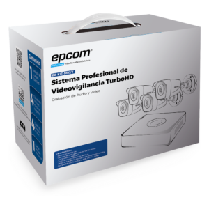 (MICRÓFONO Integrado) Kit TurboHD 1080p Lite / DVR 4 canales / Audio por Coaxitron / 4 Cámaras Bala de Metal con Micrófono Integrado