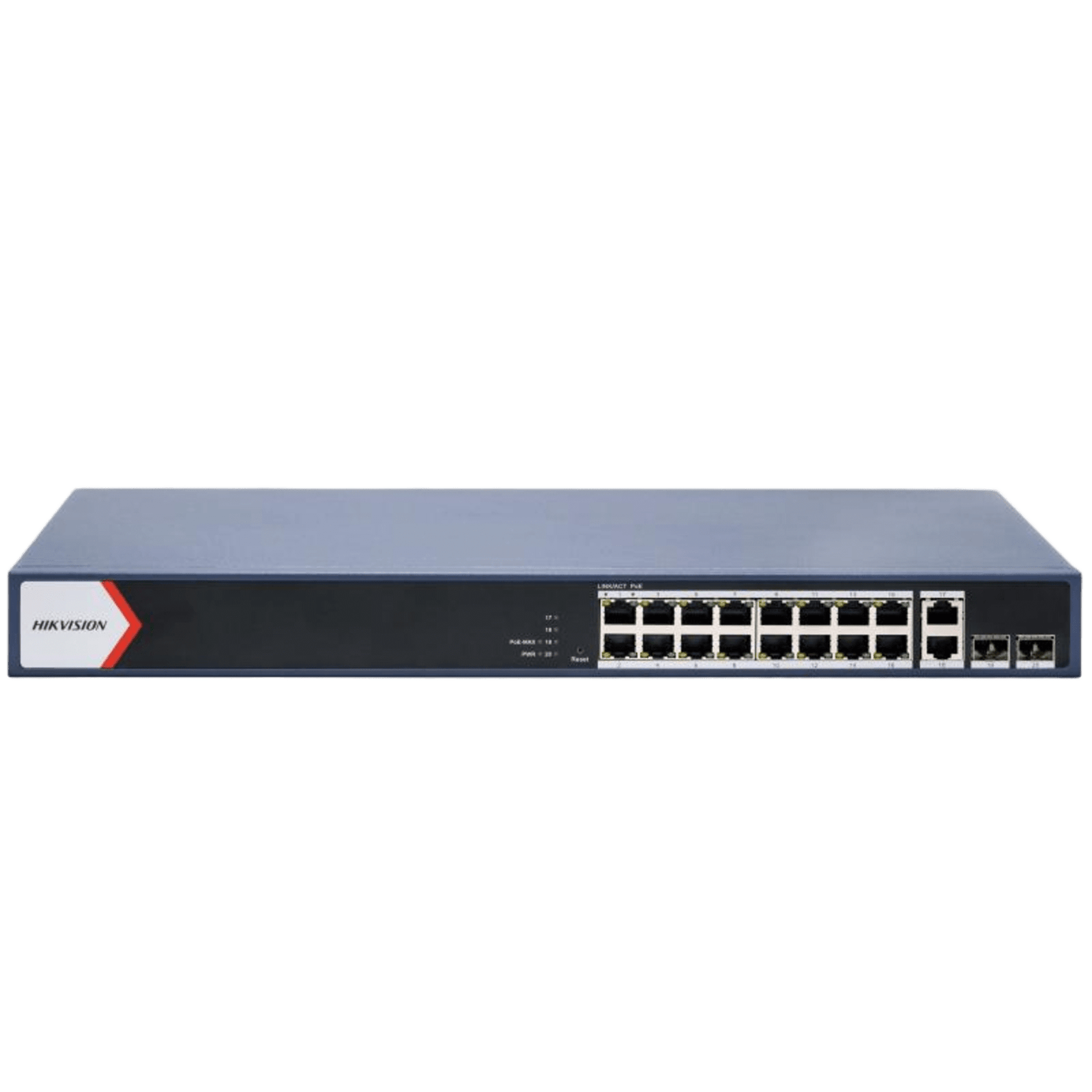Switch PoE+ / Administrable / 16 puertos 1000 Mbps PoE+ / 2 Puertos 1000 Mbps Uplink / 2 Puertos SFP de Uplink