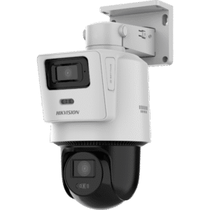 Cámara PTZ TandemVu 4 MP + 4 MP / Lentes 2.8 mm + 8 mm / Dual Light IR + Blanca 30 m / IP66 / Audio Bidireccional
