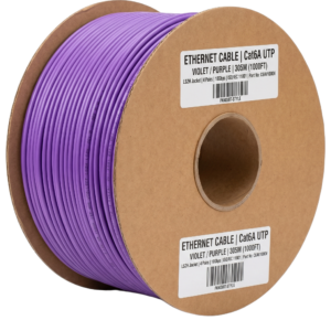 Bobina de Cable UTP de 4 Pares, Vari-MaTriX HD, Cat6A, 23 AWG, CMR (Riser), Color Violeta, 305 Metros (1000 Pies)