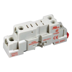 Base Socket para Relé SPDT / 15 A / 300 V / Montaje Riel DIN 35 mm o Lateral / Terminales Finger-Safe