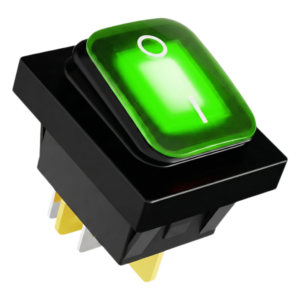Interruptor Industrial / LED Verde / IP65 / NO-COM-NC / -40°C a 125°C / 30A / 38 x 28 x 29.5 mm