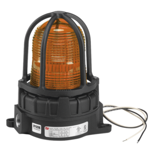 Luz de Advertencia LED / Ubicaciones Peligrosas / 24 VCD / Ámbar / IP66 e IP69K / -50°C a 66°C / Montaje Superficie o Tubería 3/4"