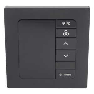 Termostato de Gestión Energética / BACnet MS/TP y Wi-Fi / 100-277 VAC / FCU 2 y 4 Tubos / 3 Velocidades / Sensor PIR / Ónix Negro