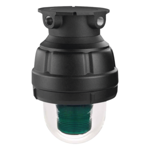 Luz LED, a prueba de explosiones, UL y cUL para Clase I, División 1, Grupo C y D; Clase I, División 2, Grupos A y B; Clase II, División 1, Grupos E, F y G; Clase III, 120-240 VCA, Verde