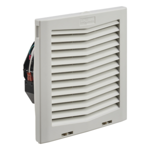 Ventilador con Filtro de Montaje Lateral / 159 CFM / 115 Vca / Diseño Click-Fit / Rejillas con Bisagra / Color Gris Claro