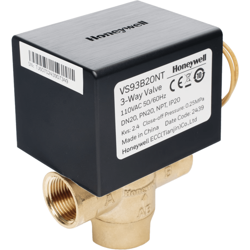 Válvula de Control Eléctrica / 2 Vías Tipo Bola / DN20 (3/4") / Actuador On/Off 3 Hilos / Sin Retorno por Resorte / 220 V CA / PN20