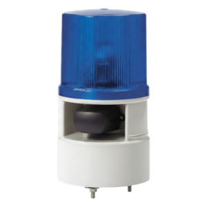 Baliza LED con Sirena / 5 Tonos 105 dB / 4 Patrones Destello / 110-220 VCA / Azul / IP Industrial