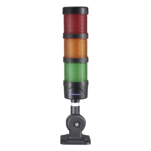 Torre LED Indicadora de Estado / 3 Niveles / Rojo Ámbar Verde / Buzzer 85 dB / 24 VCD / IP53