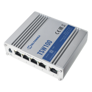 Switch Industrial No-Administrable / 5 Puertos Gigabit / 4 Puertos PoE+ 802.3af/at / 120W Total / -40°C a 75°C / Riel DIN / 115x32x95 mm (4.5x1.3x3.7 in)