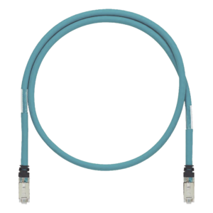 Patch Cord Industrial Cat6A / Blindado SF/UTP / 26 AWG / 600V / 1.5 m (4.92 ft) / Aqua