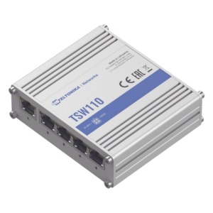 Switch Industrial No-Administrable / 5 Puertos Gigabit / Aluminio DIN / -40 a 75 °C / 9-30 VDC / 1.8 W / 10 Gbps Full Duplex
