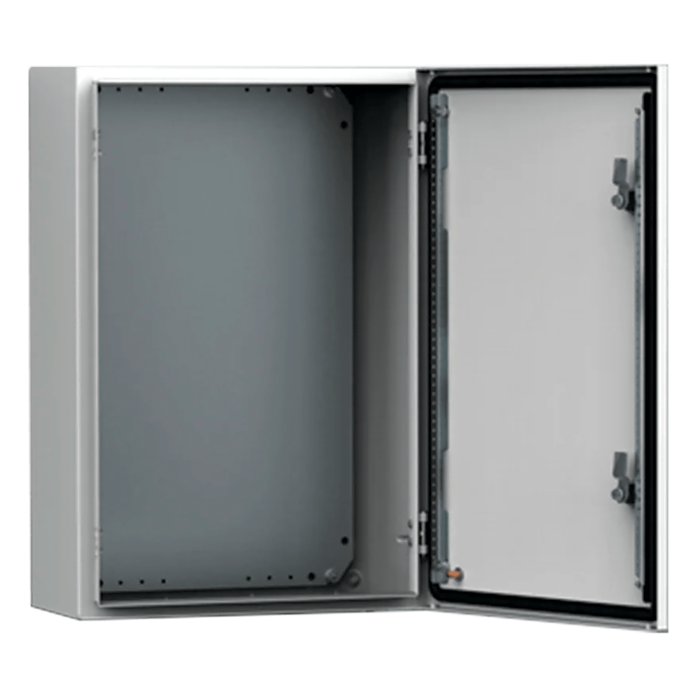 Gabinete de Pared Exterior / IP66 / NEMA 4/12/13 / IK10 / Acero 1.5 mm / 300 x 250 x 155 mm (11.8 x 9.8 x 6.1 in) / Bisagras Ocultas 130°