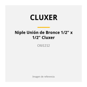 Niple Unión de Bronce 1/2" x 1/2" Cluxer CXU1212