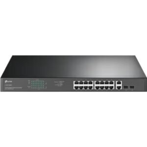 Switch PoE 16 puertos TP-Link TL-SG1218MP Gigabit de 250 W para rack
